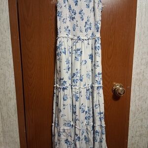 Hollister Blue Floral Maxi Dress